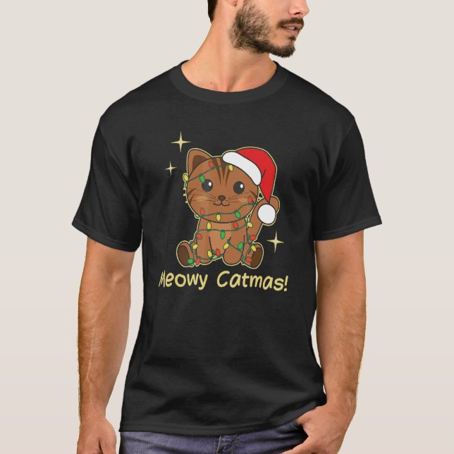 Cat Christmas Animals Cute Cats Meowy Catmas 7 T-Shirt (Front)