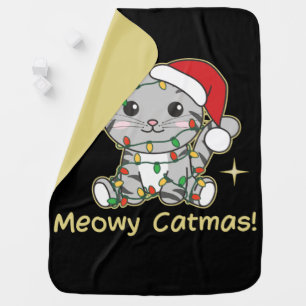 Cat Christmas Animals Cute Cats Meowy Catmas Baby Baby Blanket
