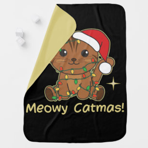 Cat Christmas Animals Cute Cats Meowy Catmas Baby Baby Blanket