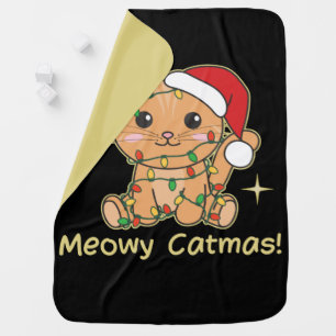 Cat Christmas Animals Cute Cats Meowy Catmas Baby Baby Blanket