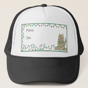 Cat Christmas Animals Little Cat Cute Funny Gifts. Trucker Hat