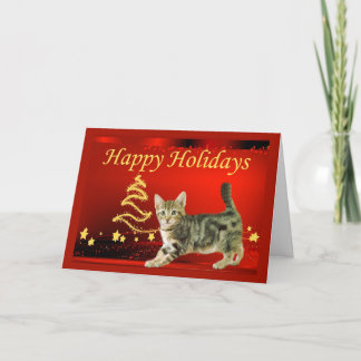 Cat Christmas Card