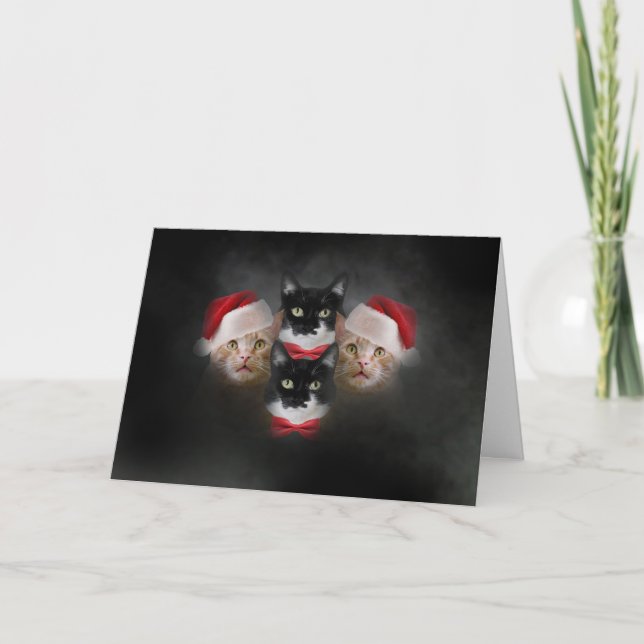 Cat Christmas Card Bohemian Catsody (Front)