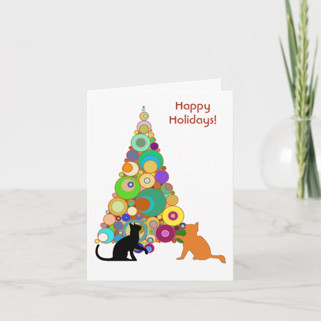 Cat Christmas Card "Gloria In Excelsis BCC" (Front)