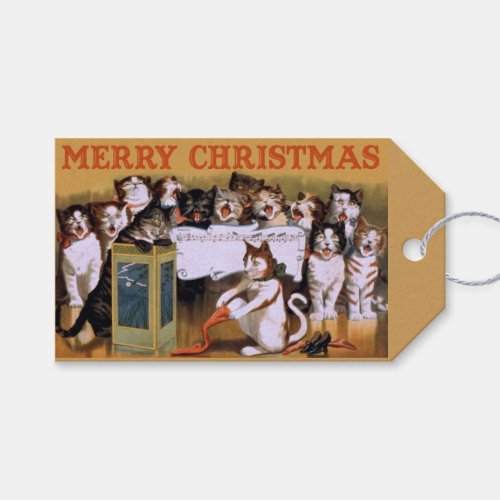 Cat Christmas Choir Gift Tags