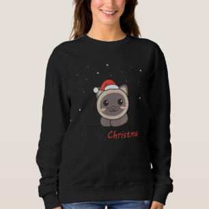 Cat Christmas Christmas Animals Fairy Lights With Sweatshirt