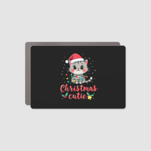 Cat Christmas Cutie Cats Christmas T-Shirt for Men Car Magnet