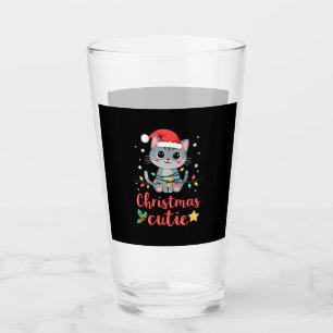 Cat Christmas Cutie Cats Christmas T-Shirt for Men Glass