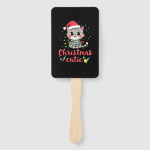 Cat Christmas Cutie Cats Christmas T-Shirt for Men Hand Fan
