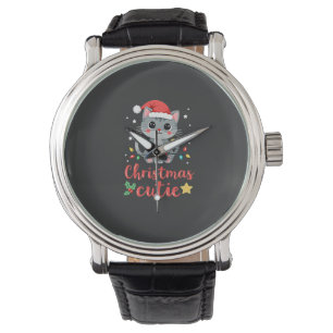 Cat Christmas Cutie Cats Christmas T-Shirt for Men Watch