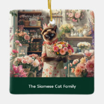 Cat Christmas flower arrangement by florist Paper