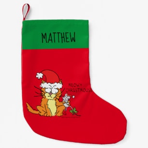 Cat Christmas Funny Cartoon Cute Mouse Small Christmas Stocking