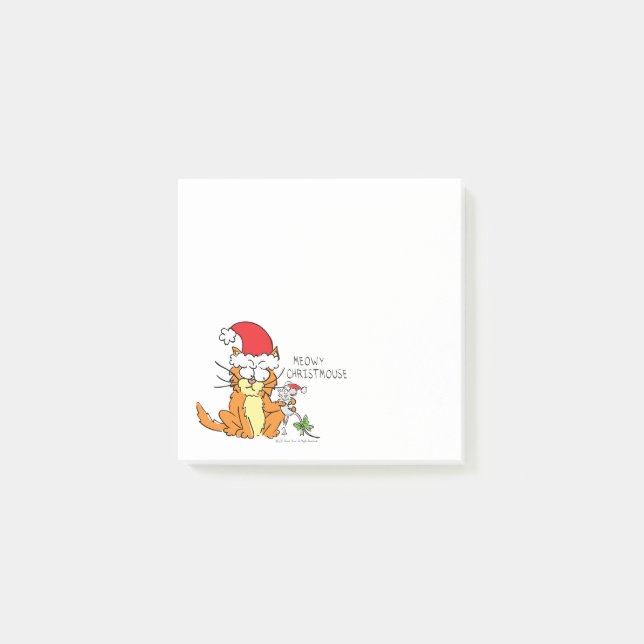 Cat Christmas Funny Post-it Notes (Front)