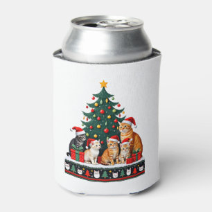 Cat Christmas Funny Ugly Women Men Merry Gift (5) Can Cooler