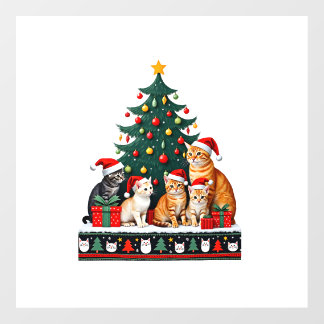Cat Christmas Funny Ugly Women Men Merry Gift (5) Floor Decals