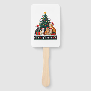 Cat Christmas Funny Ugly Women Men Merry Gift (5) Hand Fan