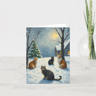 Cat Christmas  Holiday Card