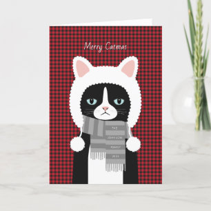Cat Christmas Holiday Card