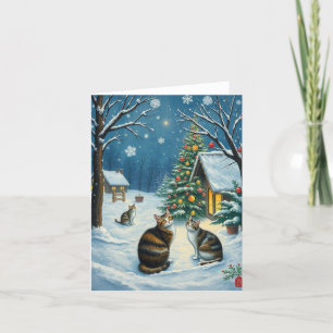 Cat Christmas  Holiday Card