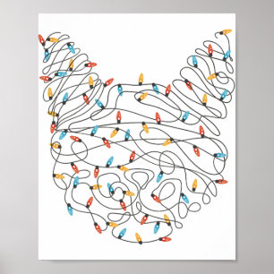 Cat Christmas Lights - Funny Christmas Poster