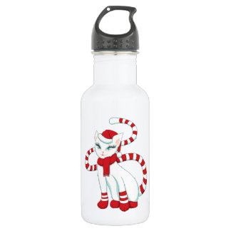Cat Christmas Mood - Holiday Ready Kitty Stainless Steel Water Bottle