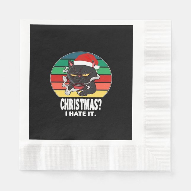 Cat Christmas  Napkins (Front)
