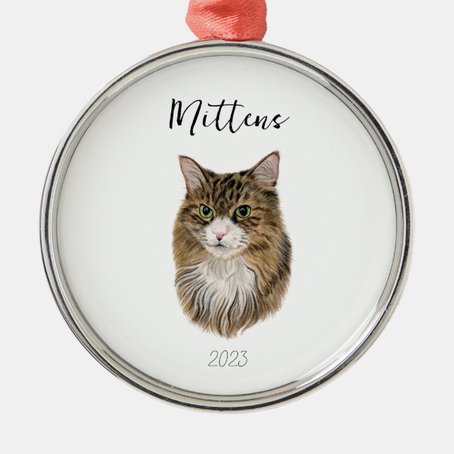 Cat Christmas Ornament (Front)