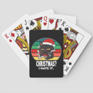 Cat Christmas Poker Cards