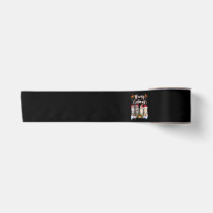 Cat Christmas Santa Funny Merry Catmas Satin Ribbon