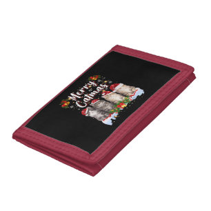 Cat Christmas Santa Hat Funny Merry Catmas Tri-fold Wallet