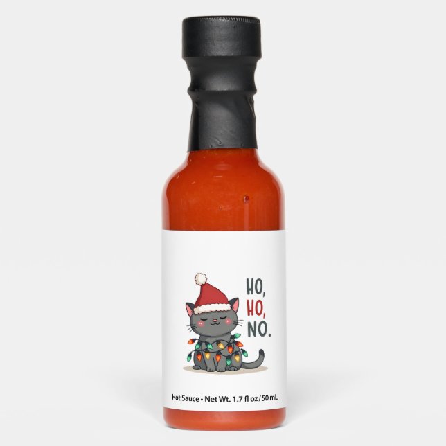 Cat Christmas Shirt Kids Funny Santa Cat Christmas Hot Sauces (Front)