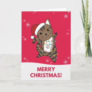 Cat Christmas Snow Winter Animals Cats Card
