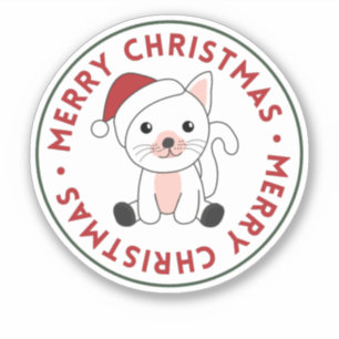 Cat Christmas Snow Winter Animals Cats Sticker