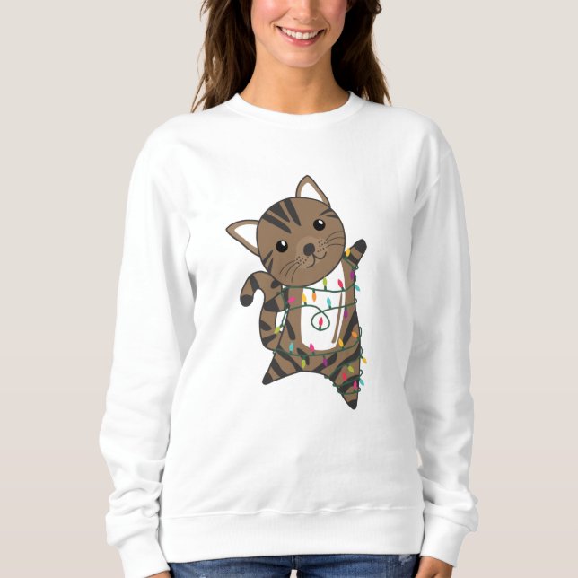 Cat Christmas Snow Winter Animals Cats Sweatshirt (Front)