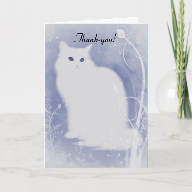 Cat Christmas Thank You Card (Front)