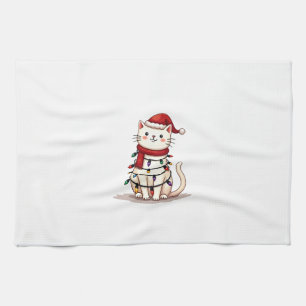 Cat Christmas Tree Christmas (1) Kitchen Towel