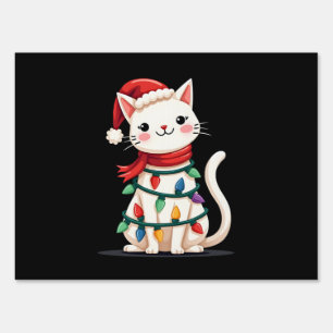 Cat Christmas Tree Christmas (1) Sign