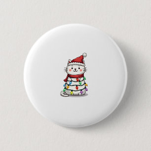 Cat Christmas Tree Christmas (2) Button