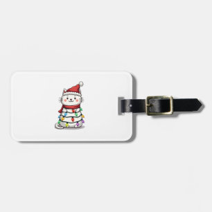 Cat Christmas Tree Christmas (2) Luggage Tag