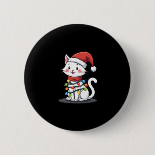 Cat Christmas Tree Christmas (3) Button