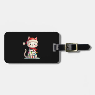 Cat Christmas Tree Christmas (3) Luggage Tag