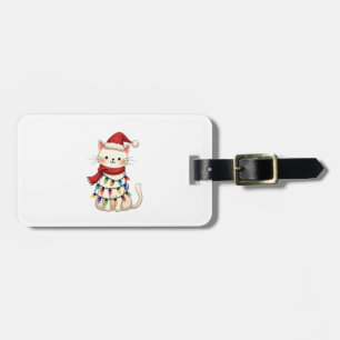Cat Christmas Tree Christmas (3) Luggage Tag