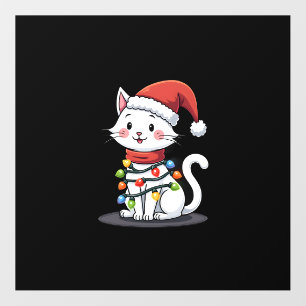 Cat Christmas Tree Christmas (3) Wall Decal