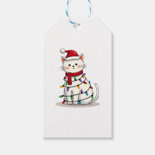 Cat Christmas Tree Christmas (4) Gift Tags