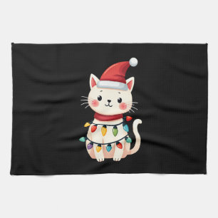 Cat Christmas Tree Christmas (4) Kitchen Towel