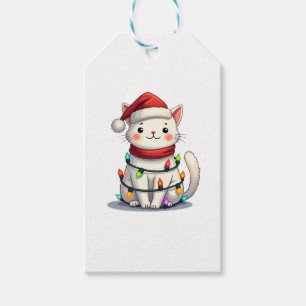 Cat Christmas Tree Christmas Gift Tags