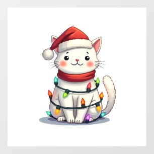 Cat Christmas Tree Christmas Wall Decal