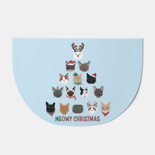 Cat Christmas Tree Doormat