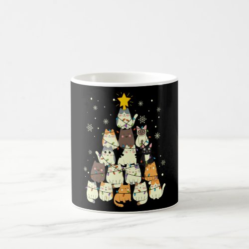 Cat Christmas Tree Gift Cats Lovers Decoration Coffee Mug
