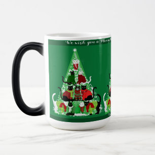 Cat Christmas Tree Green Custom Meowie Christmas Color Morph Mug